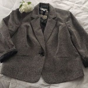 Plus size fully lined blazer